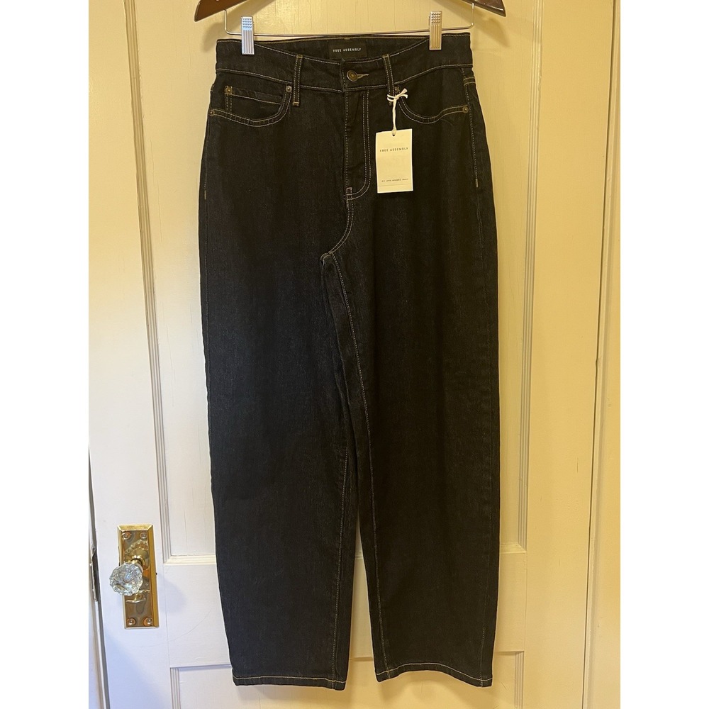 Free Assembly Women's Barrel Leg‎ Denim Jeans Sz 0